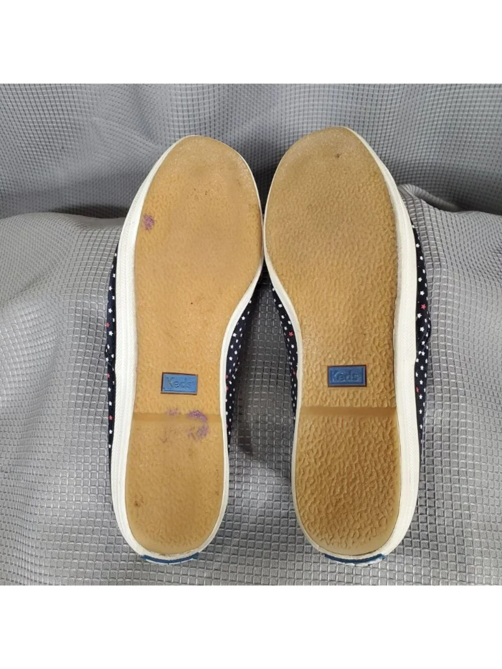 Keds Womens Size 8 Sneakers Shoes Star Print Lace Up Casual Canvas Patriotic Fun